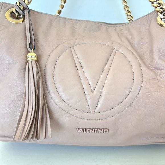 VALENTINO by Mario Valentino Luisa 2 Signature Pink Leather Large Shoulder Tote - Picture 2 of 13